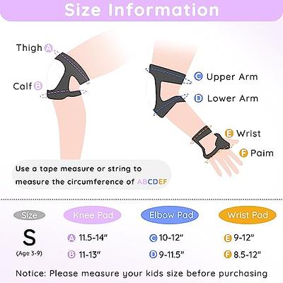 6Pcs/Set Knee Elbow Wrist Guard Protective Sets, Kids Boy Girl