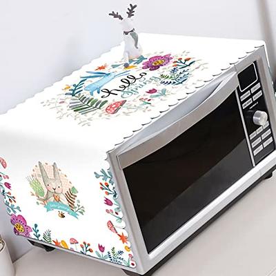 Microwave Oven Dust Cover, Dustproof Oil Proof Machine Protector Cute  Pattern Decorative Kitchen Appliance Cover Decor Nordic Style Simple Parts,  13.8 x 39.4in (Hello) - Yahoo Shopping