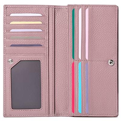 Ultra Slim Thin Leather Credit Card Holder Bifold Clutch Wallets for Women  Gifts