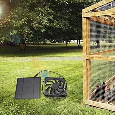 Qiopertar Solar Powered Exhaust Fan Kit For Chicken Coops