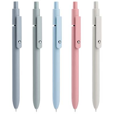 5PCS Retractable Gel Pens with Extra Refills Set, Quick Dry Black Ink Fine  Point Roller Ball Gel Ink Pen for Smooth Writing (Morandi Color)