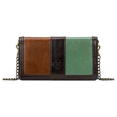 Patricia Nash Gemma Chain Leather Crossbody - Chocolate/Cognac/Sage - Yahoo  Shopping