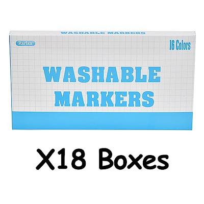 Rarlan Washable Markers Bulk, Markers for Kids, Bulk Pack, 48 Colors, 3  Boxes, 144 Count