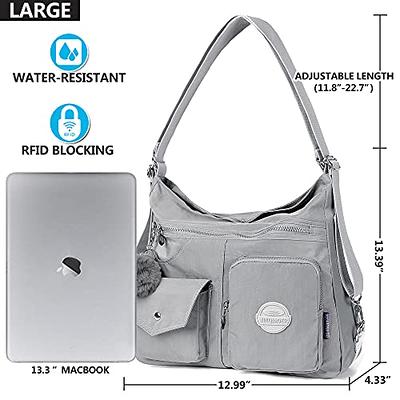 Multipurpose Hobo Purse for Women with Antitheft RFID, Waterproof