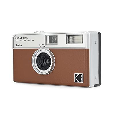 KODAK EKTAR H35 Half Frame Film Camera, 35mm, Reusable, Focus-Free,  Lightweight, Easy-to-Use (Brown) (Film & AAA Battery are not Included)