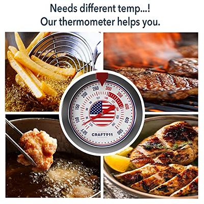 Candy Deep Fry Thermometer with Pot Clip - Candy Thermometer Very Accurate  & Fast Read Food Thermometer, Mechanical Meat Thermometer for Grilling, Candle Making Thermometer