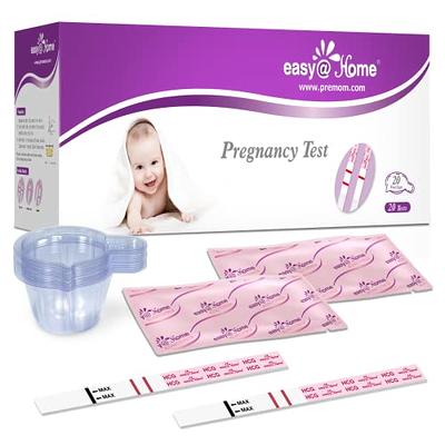 Easy@Home 40 Pregnancy Test Strips with 40 Large Urine Cups - Accurate