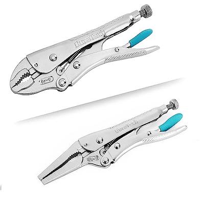 WORKPRO 3-piece Locking Pliers Set, 10-inch Curved Jaw, 7-inch Curved Jaw  and 6-1/2-inch Straight Jaw