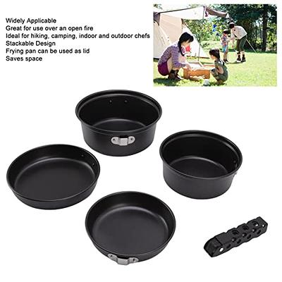  2 Pcs Korean BBQ Grill Pan 6 Layer Coating Non Stick Grill  Round Griddle Pan with 2 Pcs Cover Bag for Gas Open Fire Camping Home  Outdoor Stoves, Circular Size 13