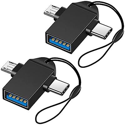  Micro USB to USB C Adapter,(2-Pack) Micro USB Female