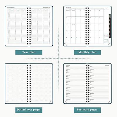 POPRUN 2024 Planner Daily Weekly and Monthly 8.5'' x 6.25'' - Vertical Agenda  2024 with Hourly Schedule, Tabs & Calendars, Monthly Planner Spiral Bound  Hardcover - Violet - Yahoo Shopping
