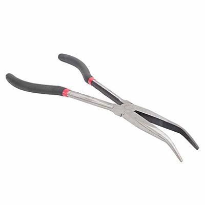 Timpfee Needle Nose Pliers 11In Extended Handle Pliers 45 Degrees Curved  Nose Steel Pliers with Plastic Handle Hardware Tool - Yahoo Shopping