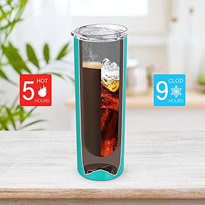 20oz Slim skinny Tumbler Tumblers with Lids and Straw Wine