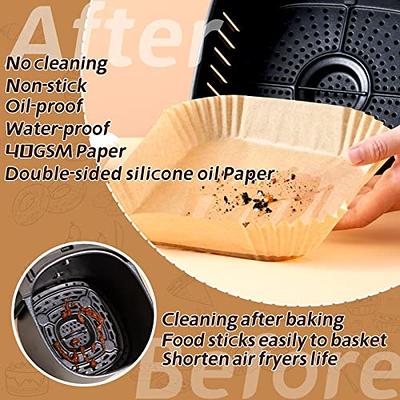  Air Fryer Paper Liner Disposable: 100PCS 8 Inch Airfryer Insert  Parchment Paper Sheets, Grease and Water Proof Non Stick Basket Liners for  Baking Cooking Roasting from ctizne : Home & Kitchen