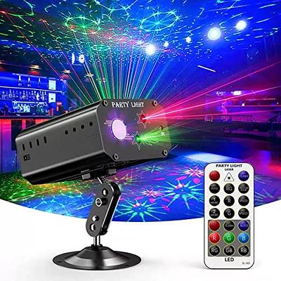 CHINLY Party Lights RGB 3 Lens DJ Disco Stage Laser Light Sound Activated  Led Projector for Christmas Halloween Decorations Gift Birthday Karaoke KTV