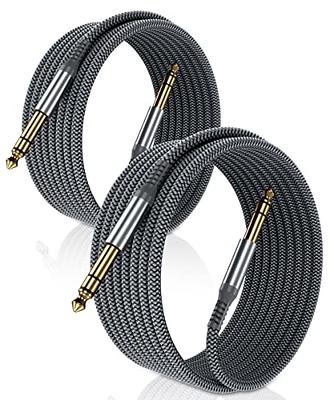 Elebase 1/4 Inch TRS Instrument Cable 20ft 2-Pack,Straight 6.35mm Male Jack  Stereo Audio Interconnect Cord,6.35 mm Balanced Line for Electric  Guitar,Bass,Keyboard,Mixer,Amplifier,Amp,Speaker,Equalizer - Yahoo Shopping