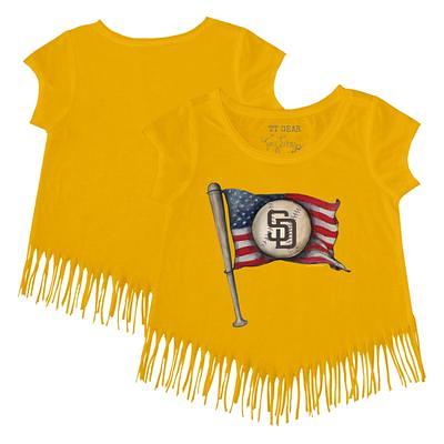 Youth Tiny Turnip Gold San Diego Padres Baseball Tear T-Shirt Size: Small