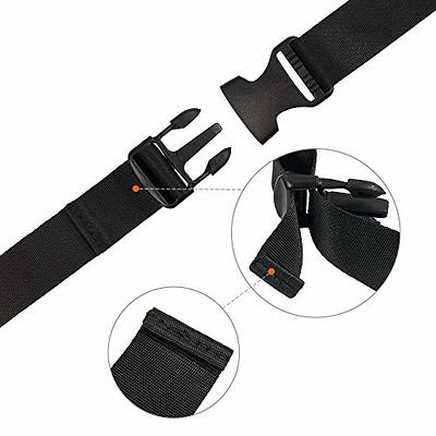 PATIKIL Backpack Belt Strap, 2 Pack Nylon Webbing Adjustable Replacement  Waist Strap with Quick-Release Buckle for Pack Backpack Luggage Bags, Black