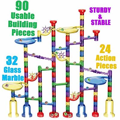 100 PCS Marble Run Toy,Marble Runs STEM Educational Learning Toy,  Construction