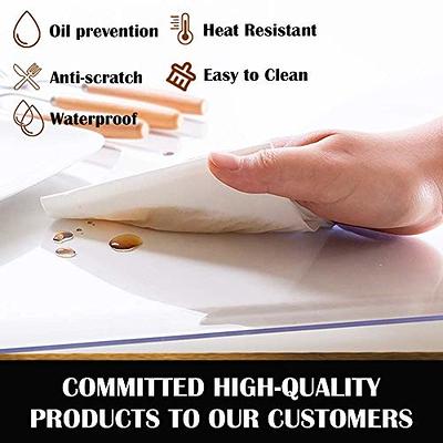 1.5mm Thick Clear Table Protector Cover Mat PVC Desk Protector Water Dust  Proof Plastic Table