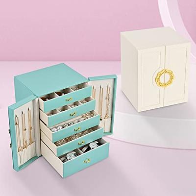 LEFOR·Z Jewelry Box Jewelry Organizer for Women Girls,5-Layer Jewelry  Display Storage Case for Earring Necklace Bracelets Rings Watches Jewelry  Holder (Blue) - Yahoo Shopping