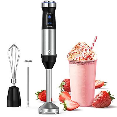 COMFEE' Immersion Hand Blender, Brushed Stainless Steel, 2-Speed