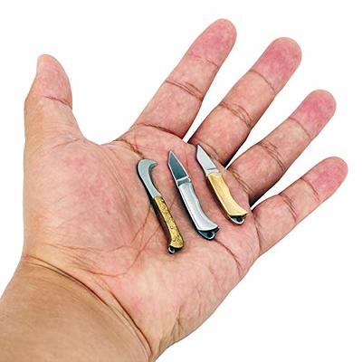 Epichao 4pcs Mini Pocket Knife Set Little Chef Knife Set Tiny