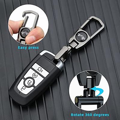 Juedarli Metal Car Fob Keychain,Heavy Duty Key Chain with 2