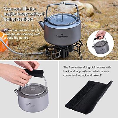 Camping Kettle Outdoor Camping Portable Hanging Kettle Tourist Kettle 1.2L  Pot Teapot Picnic Pot Cooker Camping Supplies