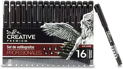  Micro Fineliner Drawing Art Pens: 12 Black Fine Line  Waterproof Ink Set Artist Supplies Archival Inking Markers Liner  Professional Sketch Outline Anime Sketching Watercolor Zentangle Kit Stuff  : Office Products