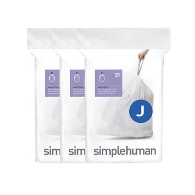 Plasticplace Simplehuman* Code x Compatible Drawstring Trash Bags 21 Gallon 200 Count