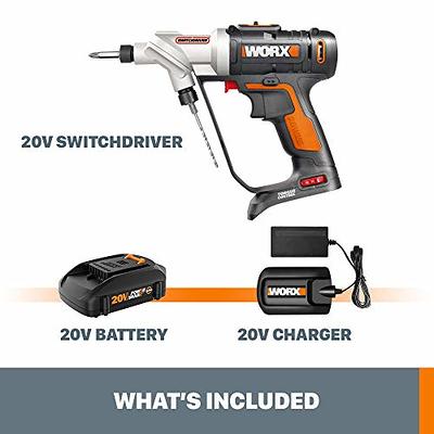 Worx Power Share 20V Switchdriver Cordless Drill and Driver, Tool Only