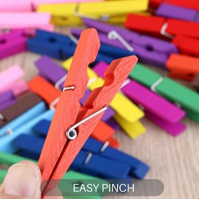 Clothes Pins, Colored Clothespins 50 PCS 2.9 Natural Birchwood Close Pins,  Strong Grip, Colorful Clothespins, Multi-Purpose Colored Clothes Pins for  Crafts, Hanging Clothes, Laundry - Yahoo Shopping