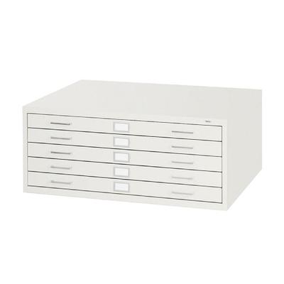 Safco 5-Drawer Steel Flat File for 24 x 36 Documents Black