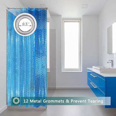 jssablo Blue Shower Curtain Liner, 100% Waterproof EVA 3D Shower Curtains  with 3 Duty Heavy Bottom Magnets and 12 Rust Proof Grommets, 72x72 Weighted  Shower Liner for Shower Stall, Bathtubs - Yahoo Shopping