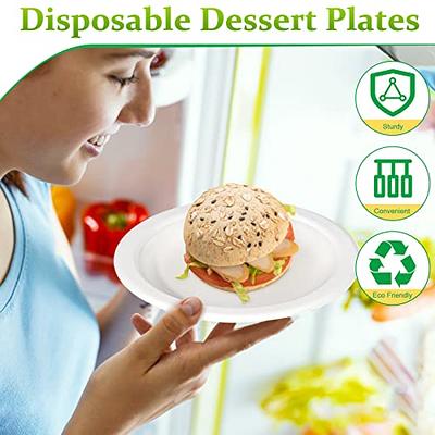 Dixie Paper Dessert Plates, 6 7/8 Inch, 50 Ct (3) Small, Multicolor