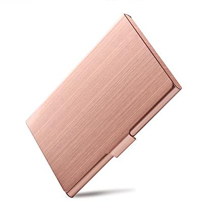 Padike Business Card Holder, PU Leather & Stainless Steel Multi Card Case  for Men & Women, Name Card Holder, Credit Card Wallet, ID Case/Holder with