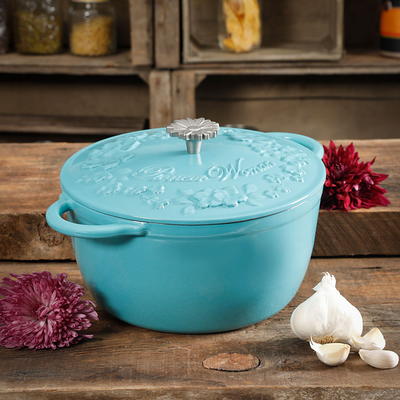 The Pioneer Woman Enamel on Cast Iron 2-Quart Dutch Oven with Lid,  Periwinkle