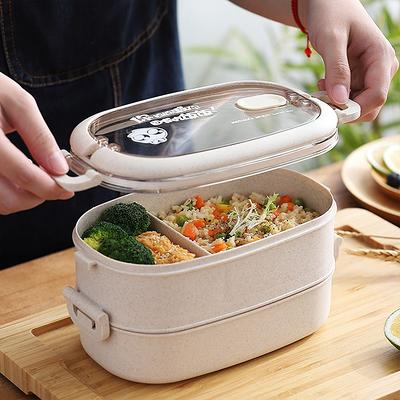 Bento Box Adult Lunch Box, 1200ml Double Layer Lunch Box With