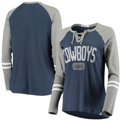 Men's Antigua Heather Gray/White Dallas Cowboys Compression Tri-Blend Long  Sleeve Button-Down Shirt