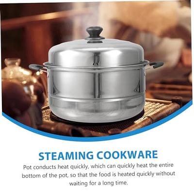 WUWEOT 11 Steamer Pot, 3 Tier Stainless Steel Steaming Pot Dim Sum  Cookware, Food Vegetable Cooking Pan With Stackable Pan Insert/Lid for  Vegetable