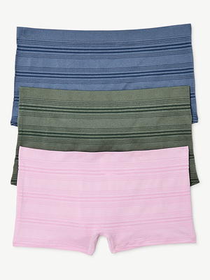 Joyspun Women's Lace and Modal High Cut Brief Panties, 3-Pack, Sizes XS to  3XL 