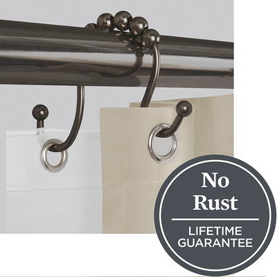 Better Homes & Gardens Bronze Open Double Rollerball Shower Curtain Hooks,  Set of 12 - Yahoo Shopping