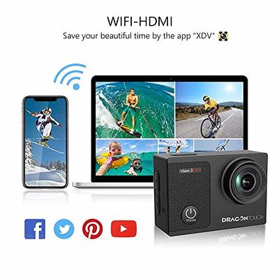 AKASO V50 Pro Action Camera 4K30fps 20MP WiFi with EIS Touch Screen 100  feet Waterproof Camera Web Camera Support External Mic Remote Control  Sports