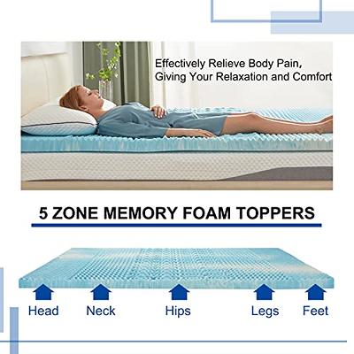 5-Zone Gel Memory Foam Mattress Topper