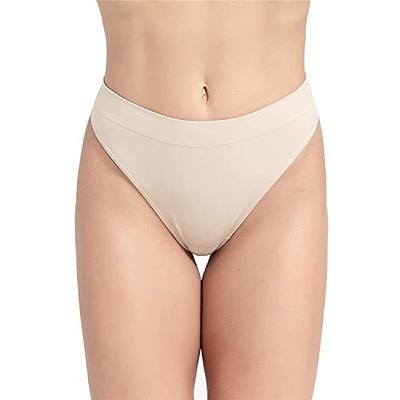  GRANKEE Thongs for Women Seamless-High Waisted Thong