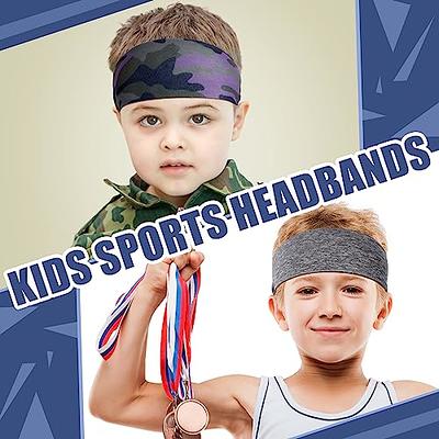 10 Pieces Boys Headbands Athletic Sweatbands 16 inch Elastic