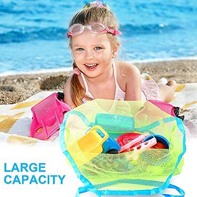 Large mesh bag store for beach toys