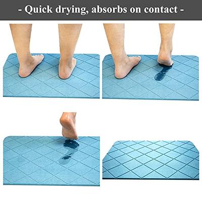 DREAVIO Stone Bath Mat - Quick Dry & Non-Slip Diatomaceous Earth