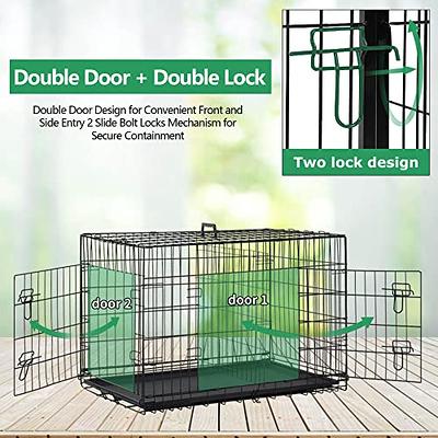 Small Dog Crate Dog Cage, 24 Inch Dog Crates for Small Dogs Dogs, Folding  Metal Puppy